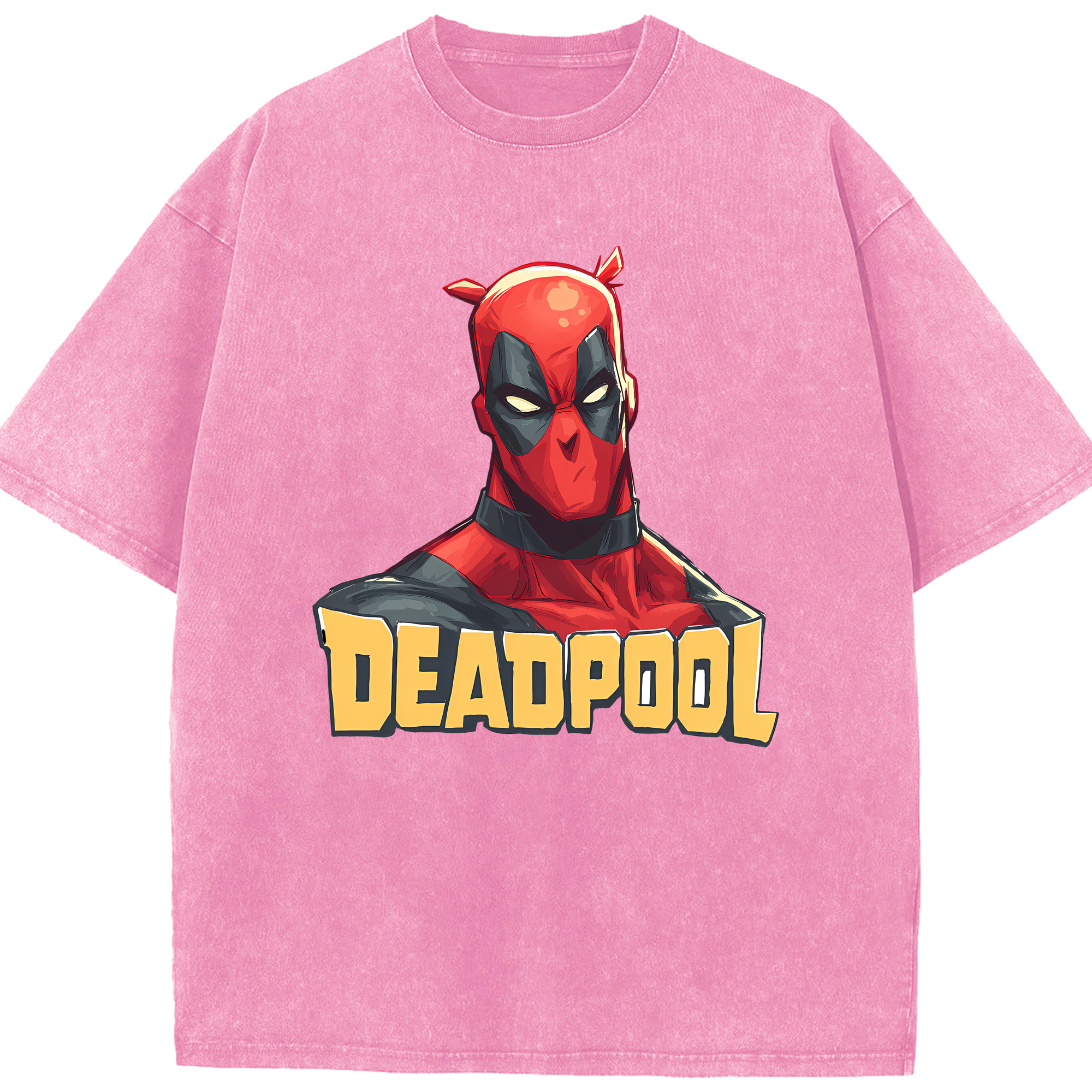 （画像用） Deadpool デッドプール 綿100% ヴィンテージ風 半袖Tシャツ（フロントプリント）